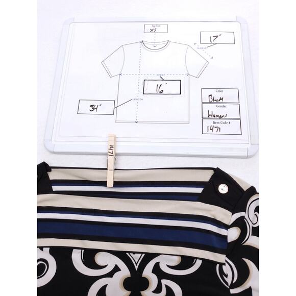 White House Black Market Casual Top Dress Long Sleeve Womens Size XS Black - Picture 8 of 8